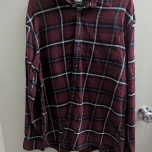 Roots Men's XL Red Casual Button Down Rodeo Maximalism Winter Cozy